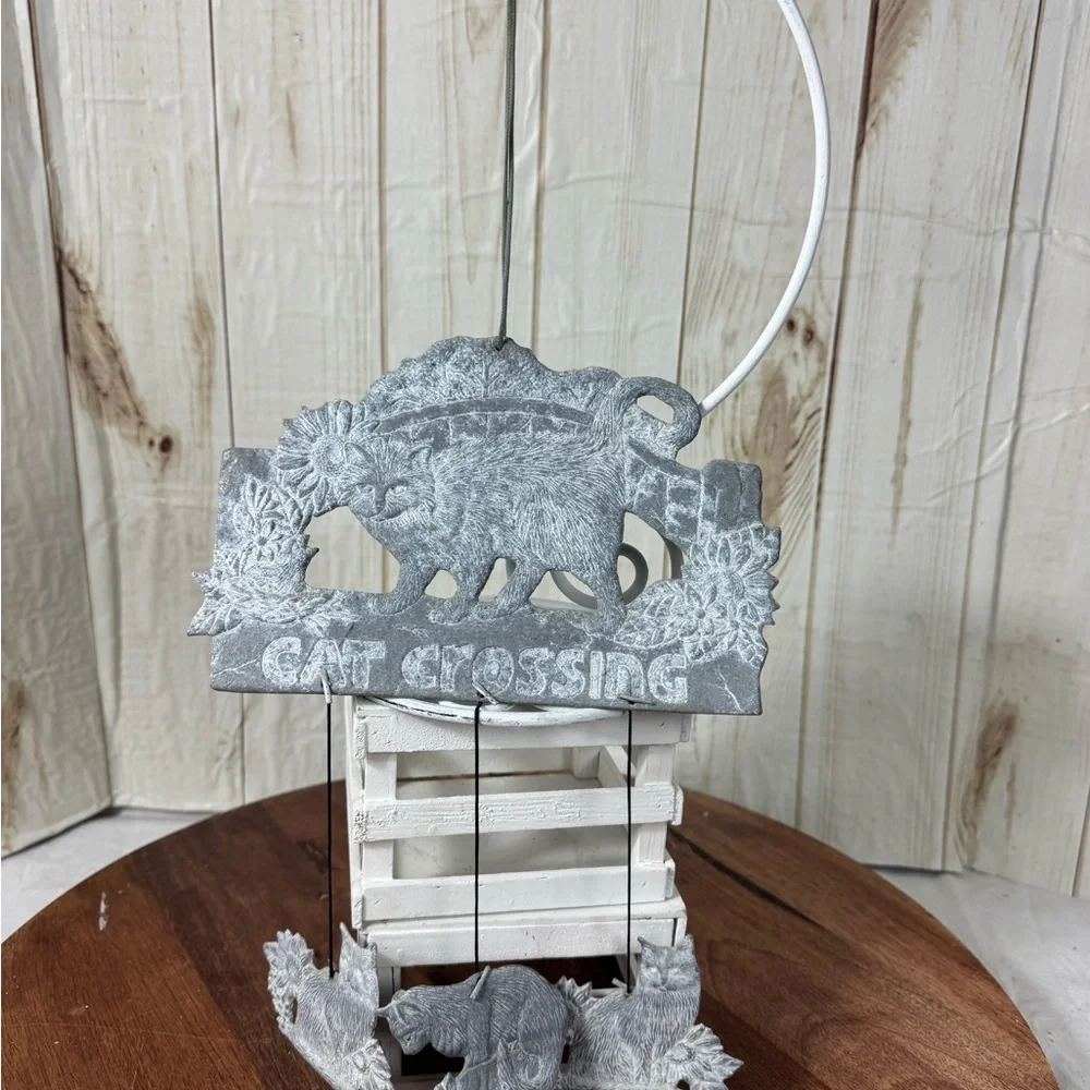 Vintage pewter wind chime from Carson Freeport.
